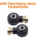 Two heavy-duty tie rod ends from the Beefy Steering Rack And Pinion With Tie Rod Ends For RZR S 800 EFI And RZR 4 800 EFI 2009 To 2014