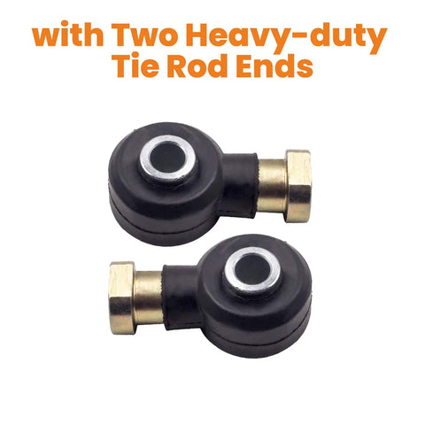 Two heavy-duty tie rod ends from the Beefy Steering Rack And Pinion With Tie Rod Ends For RZR S 800 EFI And RZR 4 800 EFI 2009 To 2014