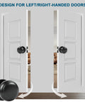 Passage Door Knobs 3 Pack Dope Matte Black Interior Round Door Handles Non Locking for Hallways and Closets Keyless Reversible
