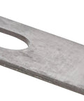 Replacement Block Plane Iron Blade 34mm for Hand Planes, flat ground silver finish, angled edge view