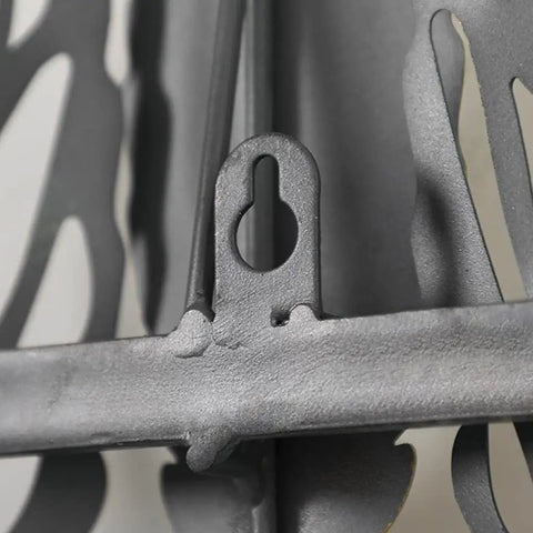 Close-up of the mounting hardware on a Wall Mounted Coat Rack With Slick Multi Hooks Sweet Creative Entryway Organizer.