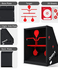 Airgun Ready Trap Target Pellet Collector With Resetting Target Includes 20 Paper Targets 7x9 Inches And 3 Spinner Targets, steel parts