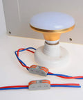 50 Pack Lever Wire Nut Electrical Connectors With Fixed Base For 2 Circuit Inline Splices 28-12 AWG Wiring in use with lamp