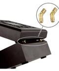Copper Barrel Hidden Hinges 10 Pcs Cylindrical Concealed Brass Hardware For Jewelry Boxes Cabinets And Furniture Gold Finish 4x17mm attached to a box lid.