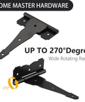 4 Inch Decorative T Strap Hinges Set With Screws Built To Last Heavy Duty Black Tee Hinges For Sheds Gates Barn Doors And More
