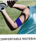 Golf Swing Analyzer Arm Training Aid And Corrector Dual Use For Practice Or Home Sessions Improve Swing Technique For Men And Women Comfortable Arm Support shown on golfer