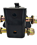 Rear view of 2 Inch Adjustable Channel Mount Trailer Coupler With Beefed Up 8000 Lbs Capacity Heavy Duty Wedge Latch Ball Coupler Black E Coat