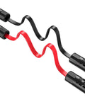 Flat Solar Panel Extension Cables 12 AWG 4mm2 Set Of 2 With Waterproof Male And Female Connectors 15 Inch Length Each PV Wire