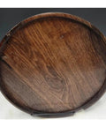 9.75 Inch Black Walnut Lazy Susan Rotating Serving Tray For Kitchen And Dining Table Centerpiece, Handcrafted Modern Decor