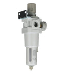 Saw600 N06BG Compressed Air Filter Regulator Piggyback Combo with poly bowl and bracket, 3/4 inch NPT, manual drain, 0-150 PSI