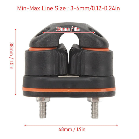 Heavy Duty Rope Cam Cleat With Kickass Quick Release Grip Designed For Kayaking And Marine Rigging Features Progressive Teeth To Save Your Lines While Delivering A Solid Secure Hold For Small Cords Up To Six Millimeters