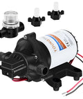 12V RV Water Diaphragm Pump With Auto On Off Switch Self Priming 3.5 GPM At 45 PSI Fresh Water Pressure Pump setup view