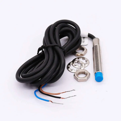 Inductive Proximity Sensor 8Mm M8 LJ8A3-2-Z/BX NPN Normally Open with 2mm sensing distance and 3-wire setup, includes hardware