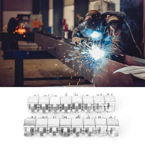 Heavy Duty Ycauty Butt Welding Clamps Set Of 16 Galvanized Steel for precision sheet metal use with welding in workshop.