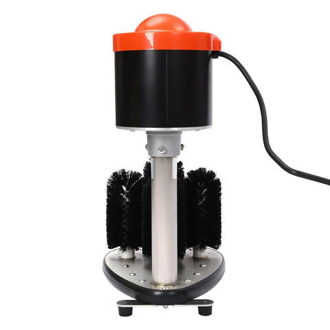 Heavy Duty Commercial Electric Glass Cup Washer Featuring Five Brush Wine Glass Cleaning Machine and Six Hundred Cups Per Hour Bar Setup.