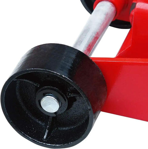 Heavy Duty Hydraulic Floor Jack With 7000 Lb Capacity, Snappy Quick Lift Piston, Built In Automatic Safety Valve, Welded Steel Base With Swiveling Poly Casters, Real Deal Garage Workhorse For Daily Car Repair Jobs