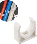 U Shaped PVC Pipe Clamps 50mm 2 Inch White 20 Pack Durable Pipe Clips For Securing 50mm Pipes Tubing Pex Hose TV Trays