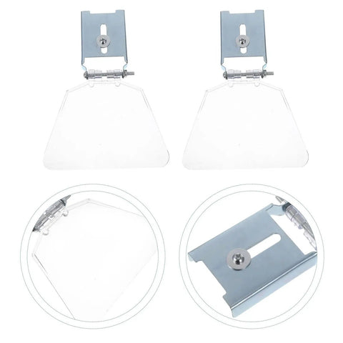 Heavy Duty Clear Plastic Shield For Bench And Angle Grinder Featuring Dust Blocking Guard and Wear Resistant Material, two clear acrylic shields.