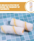 Two high density foam paint roller covers for tight spots in the Twenty Piece Mini Paint Roller Kit.