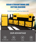Heavy Duty Automatic Rebar Straightening And Cutting Machine Hydraulic Steel Bar Processor 4-14Mm displayed on a road, showcasing features.