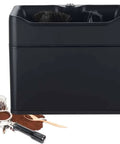 Electric Portafilter Cleaner With Automatic Coffee Ground Knock Box And Dual Brush Heads Providing No Fuss 340 Rotating Cleanups For Smooth Sailing Home Bars And Bustling Cafes In Classic Black, showing the black body and dual brushes.