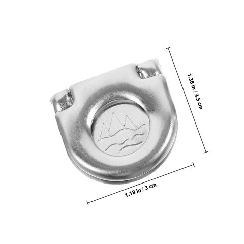 Concealed Flush Mount Stainless Steel Cabinet Pull Handle with Small Loop, 3.5x3.5 cm, minimalist design, single piece view.