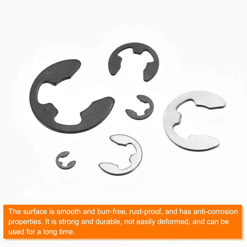 100 Pack External Retaining Rings 2mm 304 Stainless Steel E Clip Circlips Snap Rings For Valves And Electrical Appliances