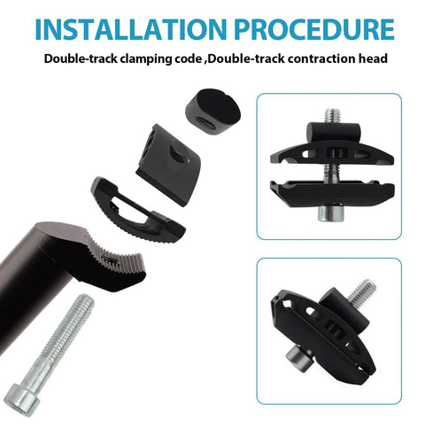 Pro Grade Aluminum Alloy Bike Seat Clamp For Seatpost Head And Saddle Pipe Screw Clamp For Seat Tube Conversion Secure Fit.