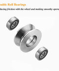 Heavy Duty Sliding Gate Rollers Stainless Steel V Groove Wheel with double roll bearings for smooth operation