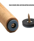 Close-up of 20 Pcs Screw Mounted Sliders For Wood Floors And Carpets, Heavy Chair And Sofa Move Helpers, showcasing a mounted slider on wood