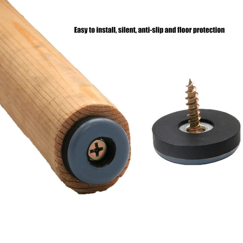 Durable Screw On Furniture Glides For Chair Legs And Cabinets Wood Floor Protection With Easy Sliding Pads And Included Screws