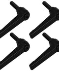 Zero Hassle Adjustable Clamping Lever Handles Built Tough With Durable Aluminum Alloy Threaded Hand Grip For Industrial Machinery Tooling Maintenance Quick Turn Ratchet Crank Set Of Four, black aluminum lever handles.