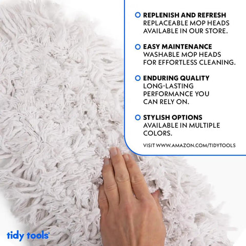 18 Inch Commercial Dust Mop With Extendable Handle And Reusable Cotton Mop Head For Dry Floor Cleaning On Hardwood Floors, Ideal For Offices, Classrooms And Janitorial Jobs