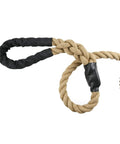 Outdoor Climbing Rope For Fitness And Strength Training, 1.5 Inch Gym Rope With 10, 15, 20, 25, 30 And 50 Feet Length Options, showing looped end and heat-shrunk caps