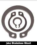 Heavy Duty Stainless Steel Snap Rings Set for 18mm and 36mm Shafts C Type External Circlips DIN471 304 Stainless Steel