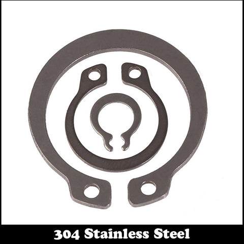 Heavy Duty Stainless Steel Snap Rings Set for 18mm and 36mm Shafts C Type External Circlips DIN471 304 Stainless Steel