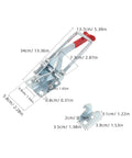 Beefy Heavy Duty Toggle Clamp Set With 2183 Lbs Holding Capacity Adjustable Pull Latch Galvanized Iron Construction Corrosion Resistant Quick Release For Tool Boxes And Draw Chests, 34cm clamp with bracket