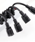 Eight Inch Short Power Extension Cord Outlet Saver Bang For Your Buck Must Have For Any Setup 3 Prong Grounded 16AWG 125V 13A SJTW