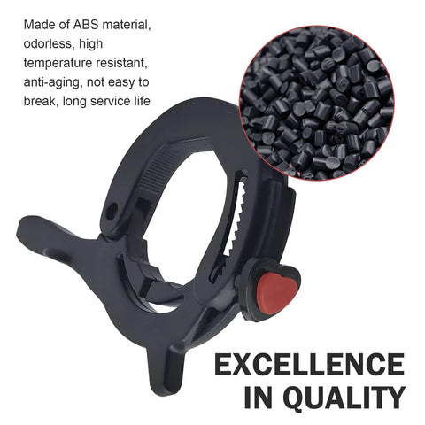 Universal Motorcycle Cruise Control Throttle Lock With Quick Release Thumb Twist clamp made of durable ABS material for stress-free riding.