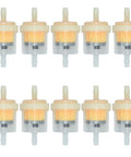 Pack of 10 Magnetic Gas Inline Fuel Filter Three Sixteenth Inch Universal Fit for Motorcycle, ATV, Quad, Go Kart