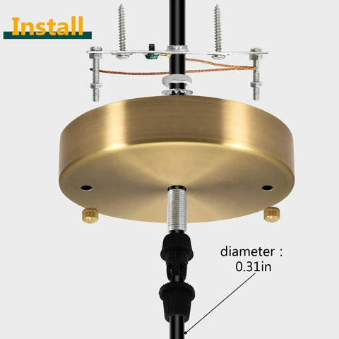 Gold Light Canopy Kit 4.7 Inch Pendant Chandelier Ceiling Plate With All Mounting Hardware UL Listed Easy DIY Install