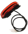 Ultra Bright 12V E Bike Taillight With Turn Signals And Brake Function For Night Rides Enhanced Safety System Reduces Accident Risk. Red ABS rear light with cable and connector
