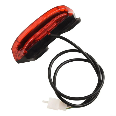 Ultra Bright 12V E Bike Taillight With Turn Signals And Brake Function For Night Rides Enhanced Safety System Reduces Accident Risk. Red ABS rear light with cable and connector