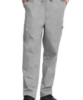 Mens Fly Front Cargo Scrub Pants With 7 Pockets Durable Fade Resistant Poly Cotton Poplin Plus Size 5XL Grey Rugged Wear