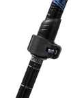Lightweight Carbon Fiber Trekking Poles Set Of 2 With Quick Adjustable Locks For Hiking And Walking Blue close-up of lock mechanism.