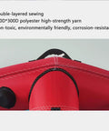 Close-up of Inflatable Surf Wing With Clear View Window Design For Safe, Smooth Rides, Durable Dope Foil Wing with double-layered sewing.