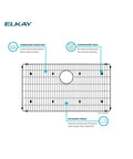 Stainless Steel Bottom Grid For Kitchen Sink 26-1/2 X 14-13/16 X 1 In Custom Fit To Cover The Sink Bottom, corrosion-resistant design.
