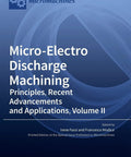 Book cover: Micro-Electro Discharge Machining, Volume II, blue gradient with MDPI Micromachines logo.