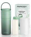 Portable Breast Milk Cooler For Travel Featuring 24 Hour Ice Free Cooling And Double Wall Insulation To Keep Baby Stash Fresh On The Go with green design.
