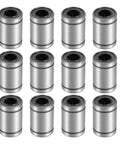 LM10UU 10mm Linear Ball Bearings Double Sealed Bushing Kit for CNC & 3D Printers, 12 Pack, shown in an arranged grid format
